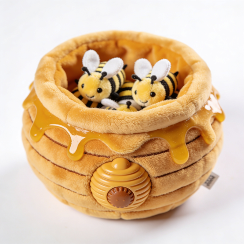 Willie Has Burrow Interactive Dog & Puppy Toy for Boredom, Stimulating Pet Product to Keep Them Busy, Hide & Seek Plush Puzzle Squeaky Toy for Enrichment, for Small & Medium Dogs - Honey Pot